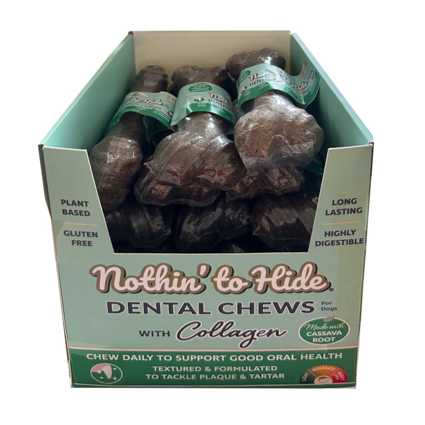 Fieldcrest Farms Nothin' to Hide Dental Bone Collagen Dog Chew Display Beef 5 in (Case of 24)