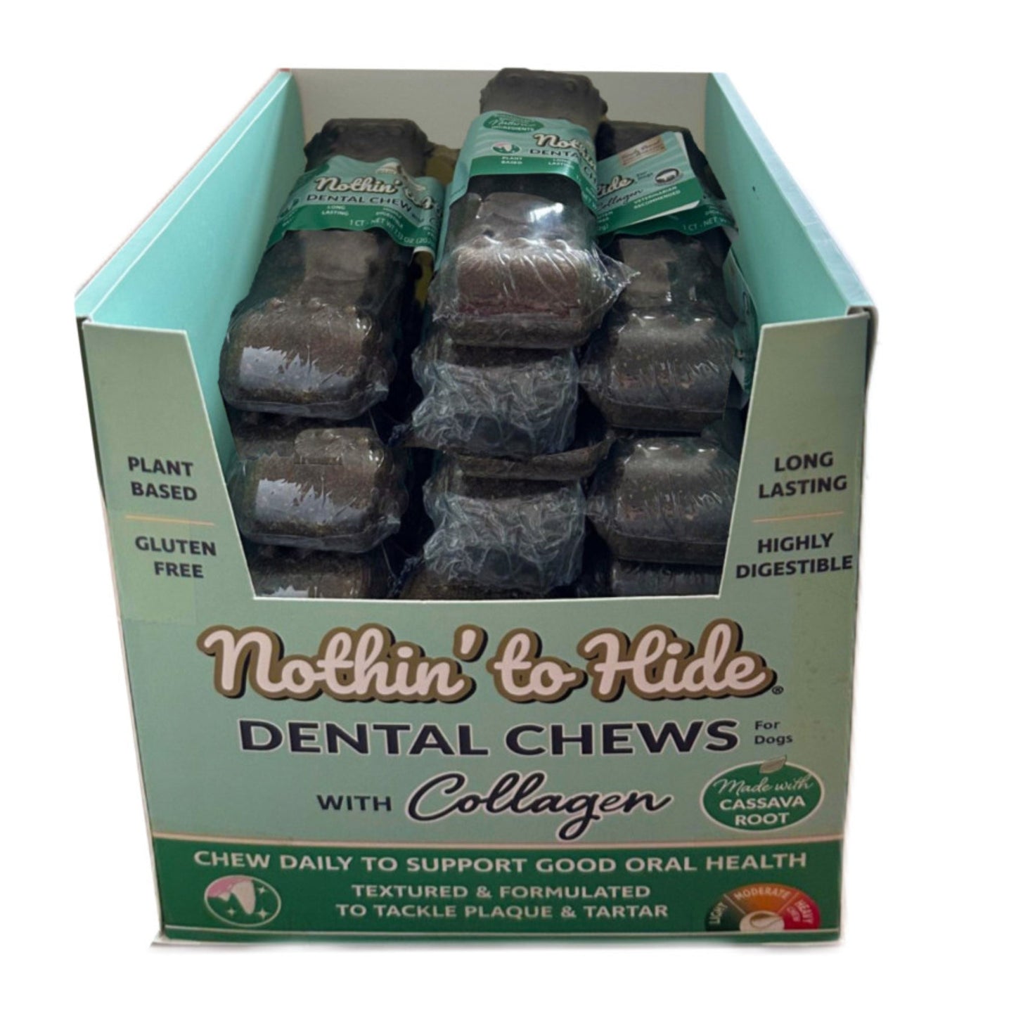 Fieldcrest Farms Nothin' to Hide Dental Wave Collagen Dog Chew Display Beef 5 in (Case of 24)