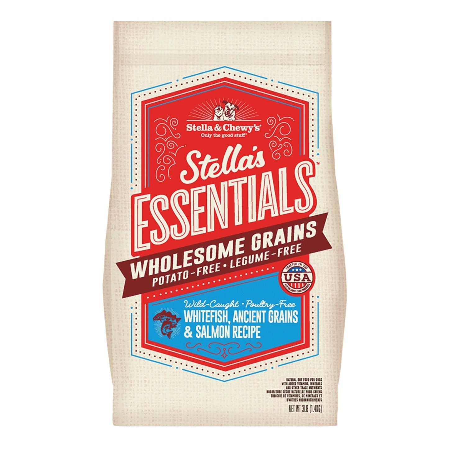 Stella & Chewy's Dog Essentials Whitefish & Ancient Grains 3Lb