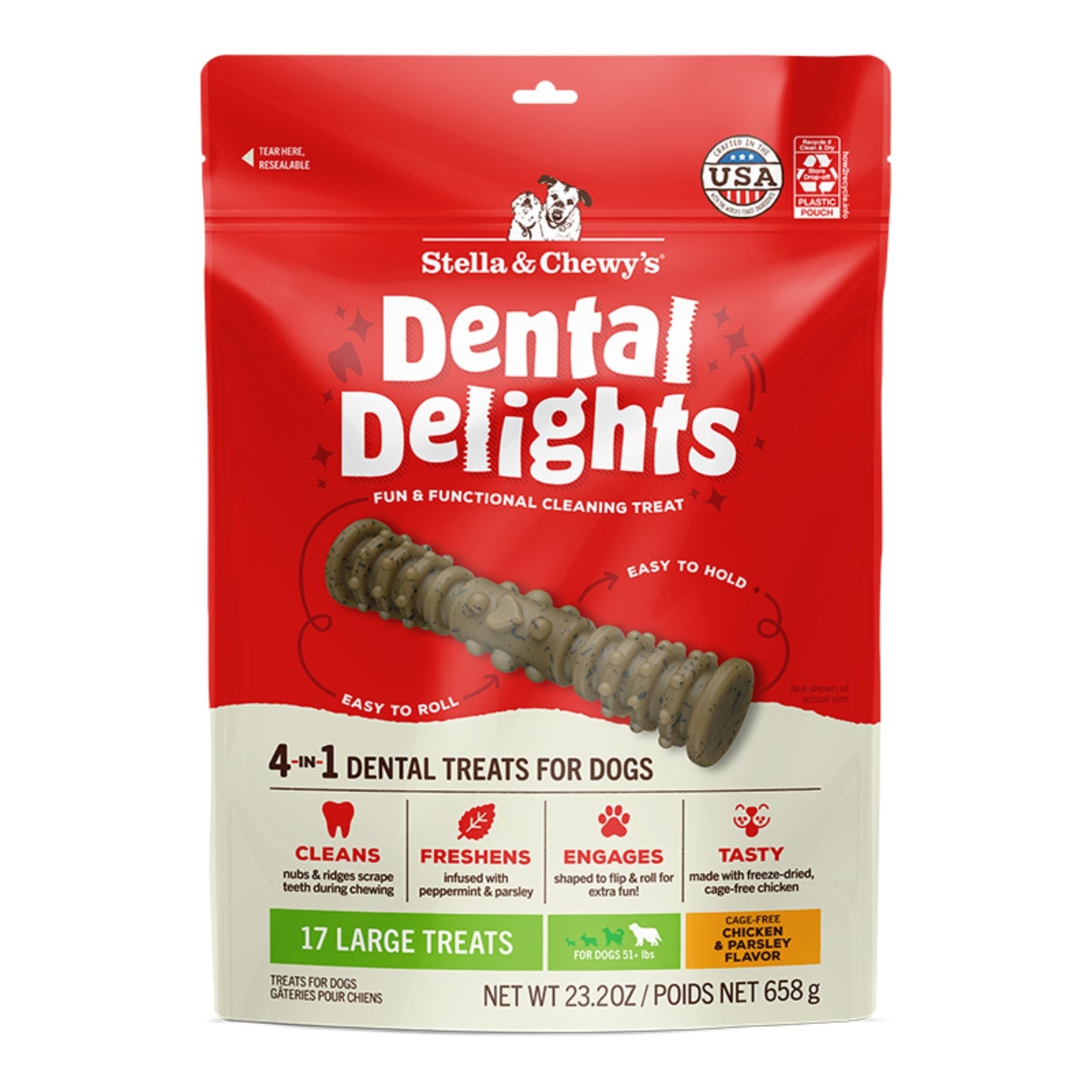 Stella & Chewy's Dog Dental Delights Large 17 Pack