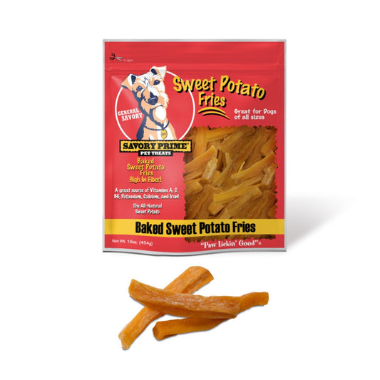 Savory Prime Baked Sweet Potato Fries Dog Treat  16oz.  (2 pack)