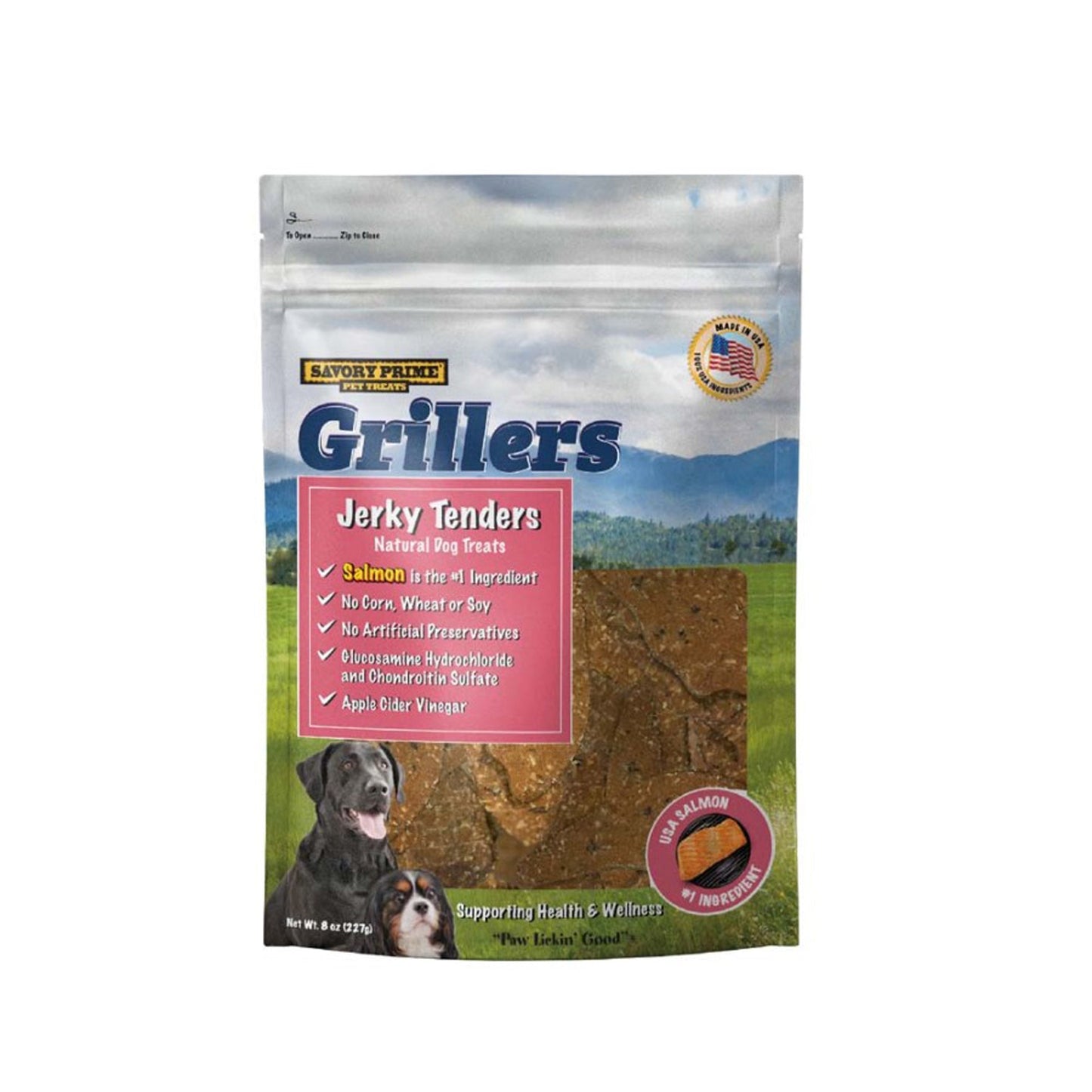 Savory Prime Girllers Jerky Tenders Dog Treats Salmon 1ea/8 oz