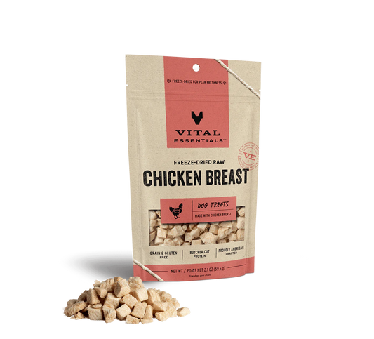 Vital Essentials Dog Freeze-Dried Treat Chicken Breast 2.1oz.