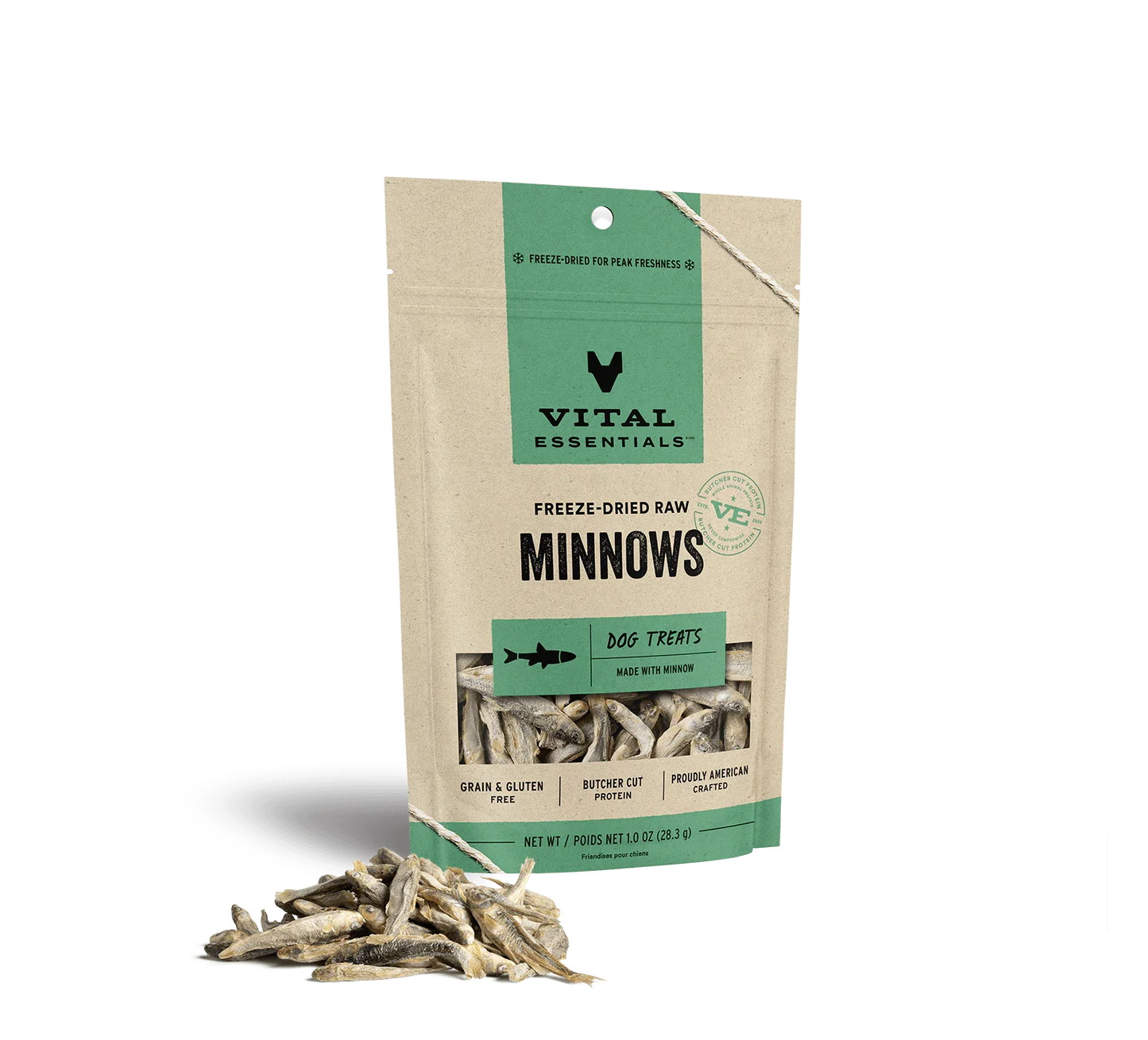 Vital Essentials Dog Freeze-Dried Treat Minnows 1oz.