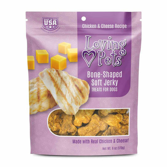 Loving Pets Bone-Shaped Soft Jerky Dog Treat Chicken & Cheese 1ea/6 oz