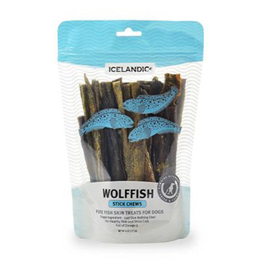 Icelandic+ Wolffish Skin Chew Stick Dog Treat 9oz.