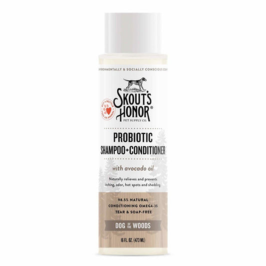 Skouts Honor Dog Probiotic Shampoo Conditioner Dog Of The Woods 16oz.