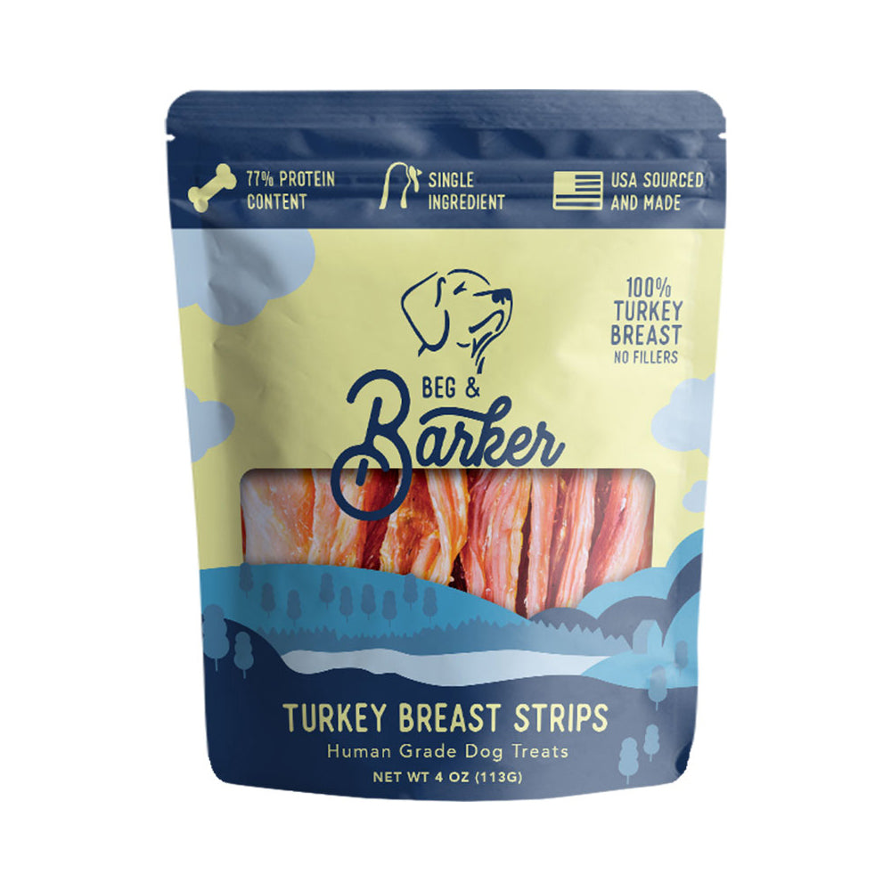 Beg & Barker Dog Strips Turkey Breast 4oz.