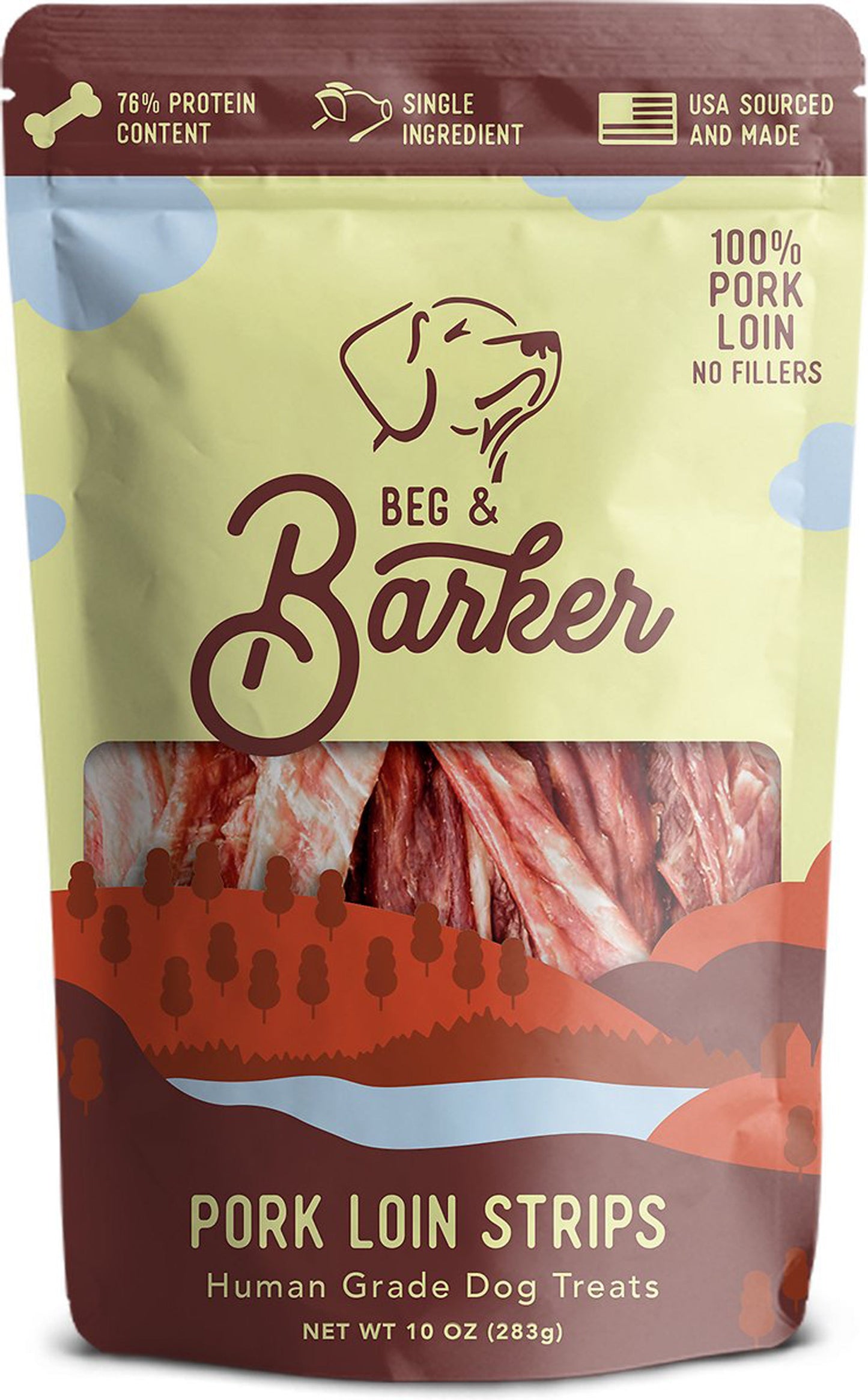 Beg & Barker Pork Loin Strip Dog Treats 1ea/10 oz