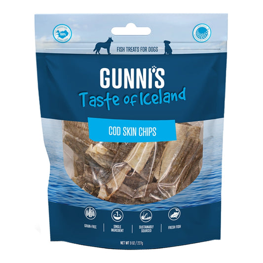 Gunnis Dog Cod Skin Chips 9.0oz.