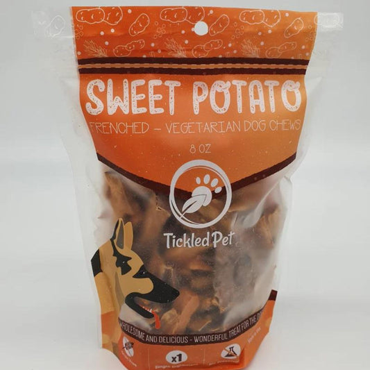 Tickled Pet Dog 16oz. Sweet Potato Chews Frenched