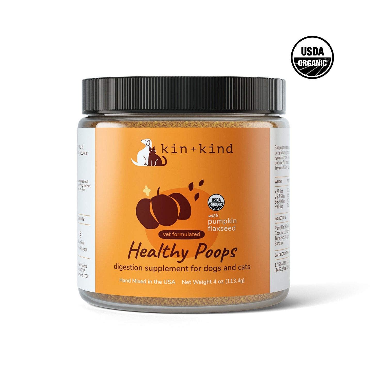 Kin+Kind Organic Digestion Supplement Healthy Poops Pumkin  4oz.