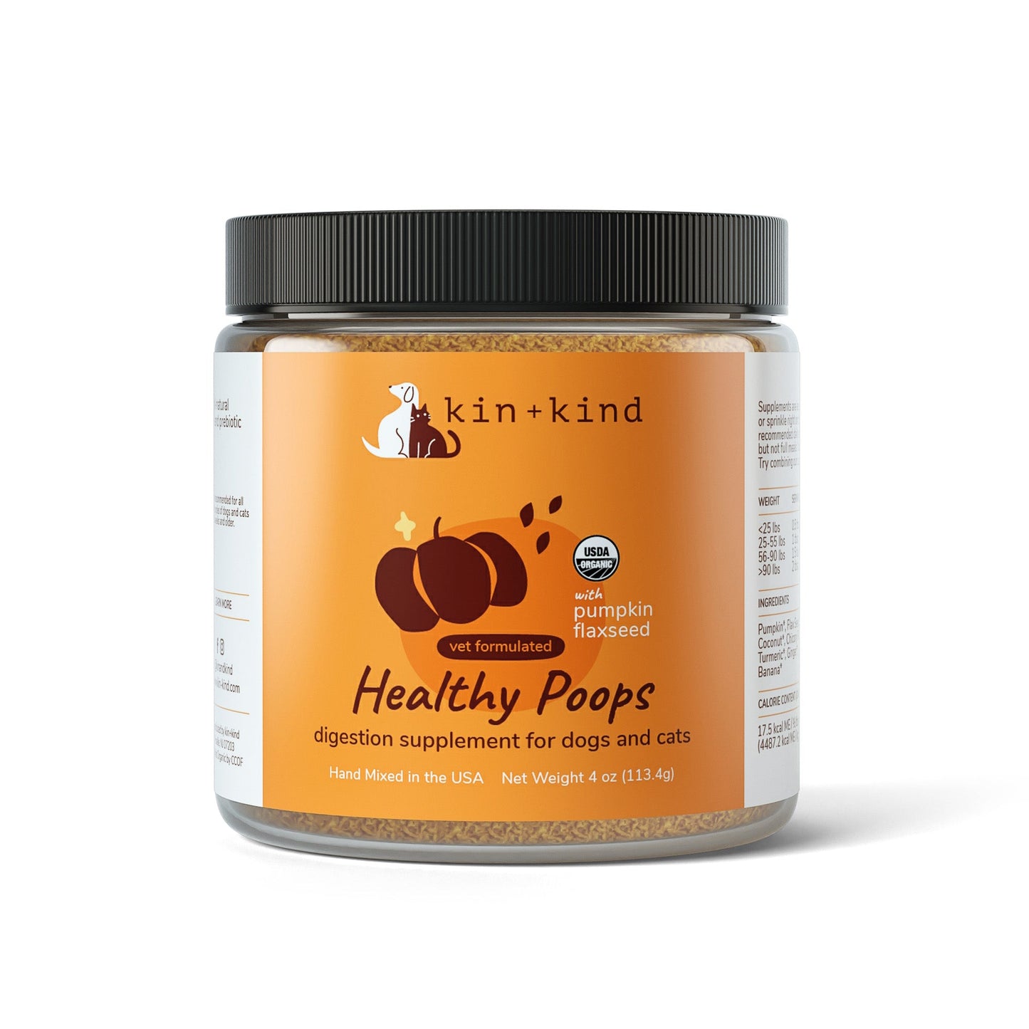 Kin+Kind Organic Digestion Supplement Healthy Poops Pumkin  4oz.