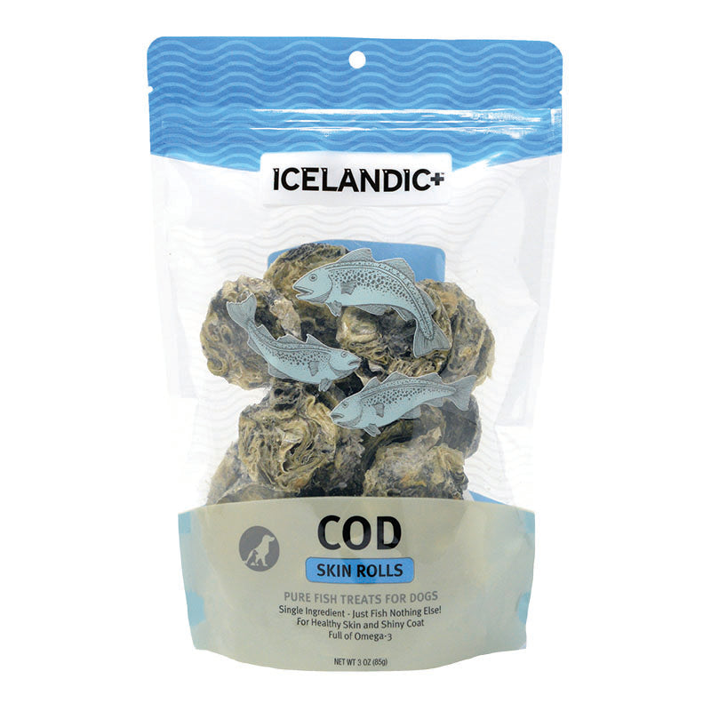 Icelandic  Cod Skin Rolls Single 3oz. Bag