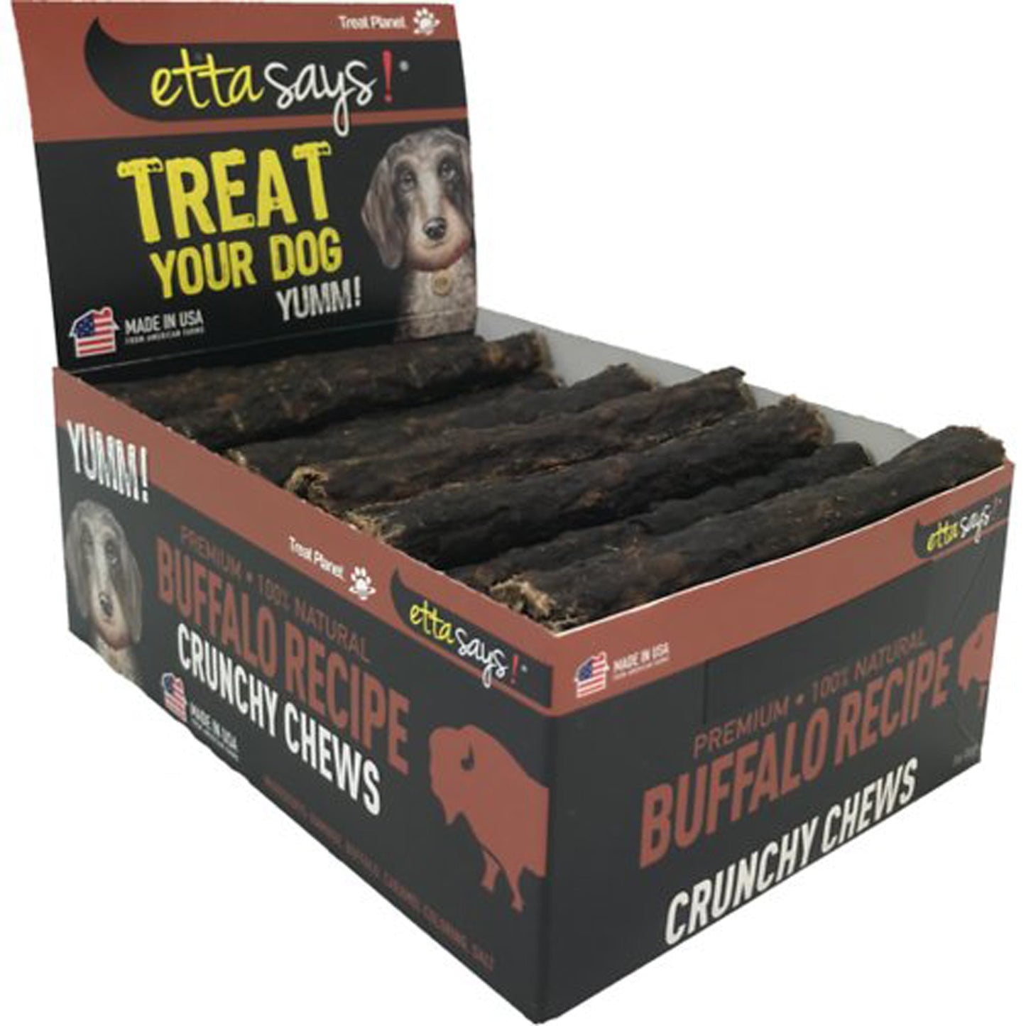 Etta Says! Premium Chews Buffalo 20ea/7 in, 20 ct