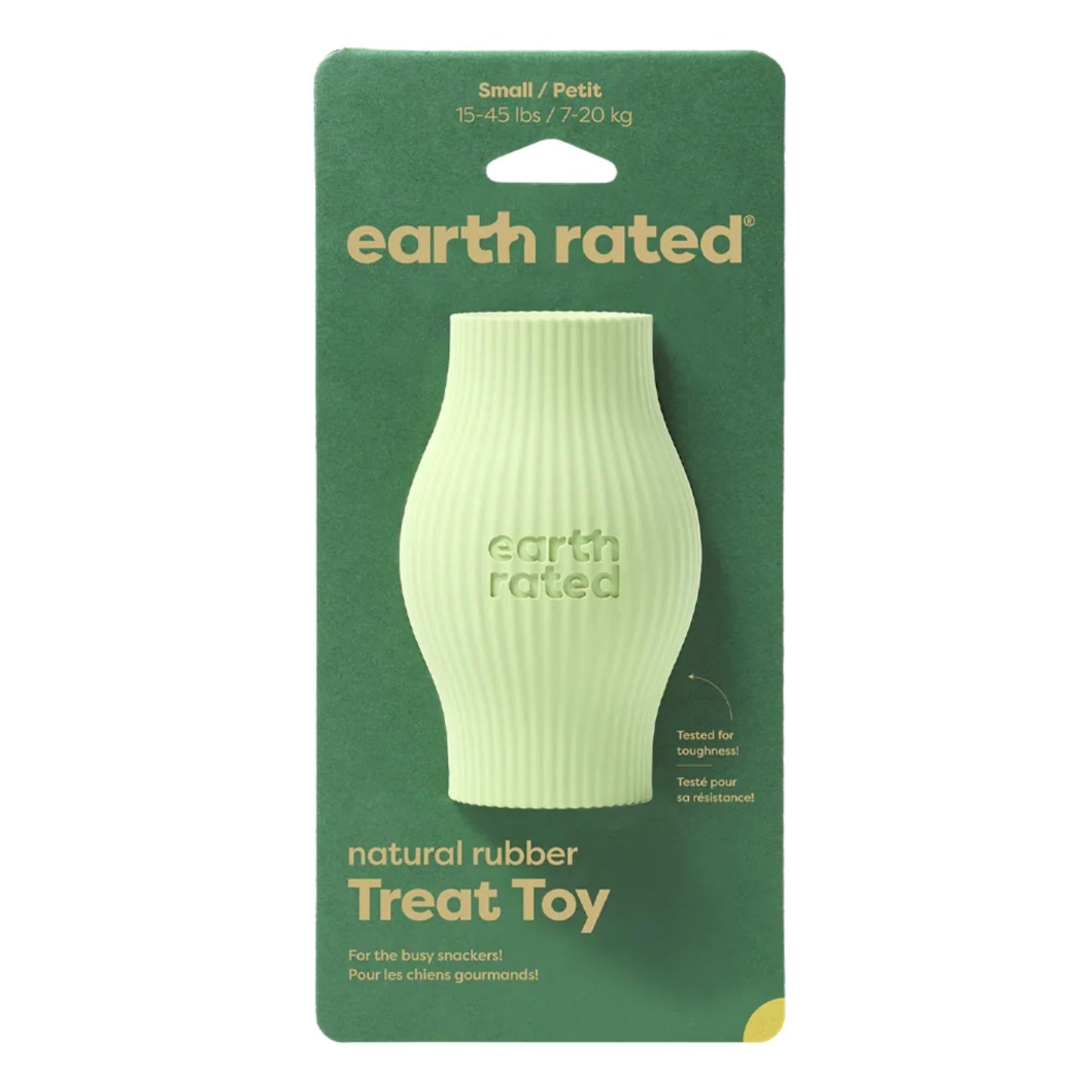 earth Rated Dog Treat Toy Green Rubber Large