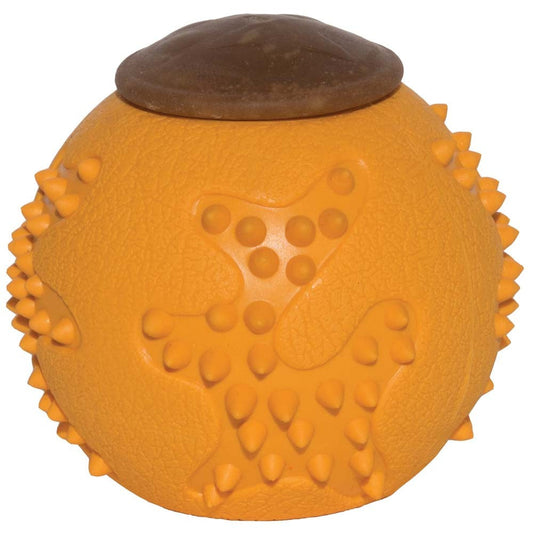 Starmark RubberTuff Dog Treat Ball Orange 1ea/MD