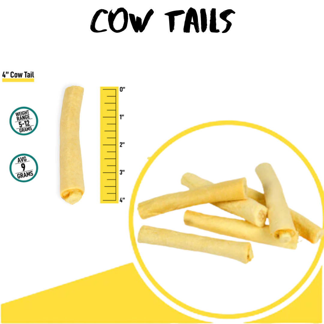 **4" Cow Tails (5 piece bag)